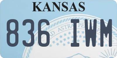 KS license plate 836IWM