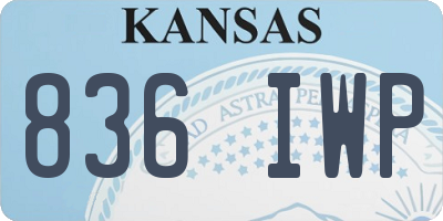 KS license plate 836IWP