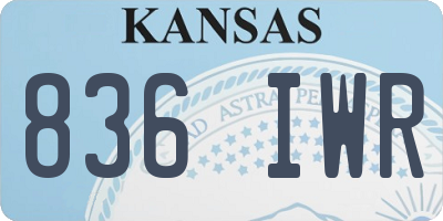 KS license plate 836IWR