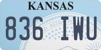 KS license plate 836IWU