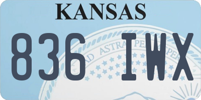 KS license plate 836IWX