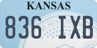 KS license plate 836IXB