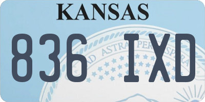KS license plate 836IXD