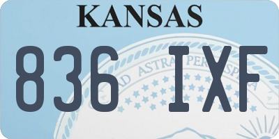 KS license plate 836IXF
