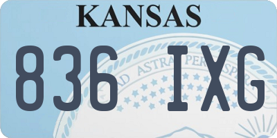 KS license plate 836IXG