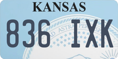KS license plate 836IXK