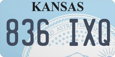 KS license plate 836IXQ