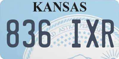KS license plate 836IXR