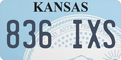 KS license plate 836IXS