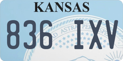 KS license plate 836IXV