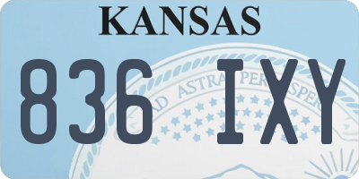 KS license plate 836IXY