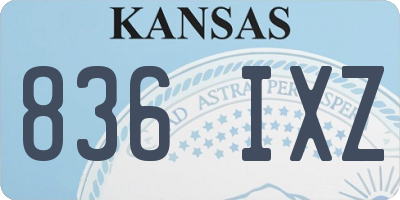 KS license plate 836IXZ