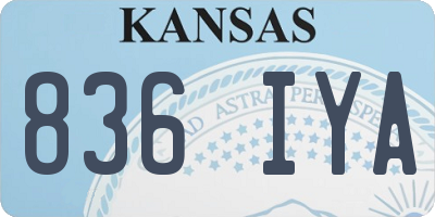KS license plate 836IYA