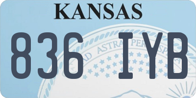 KS license plate 836IYB