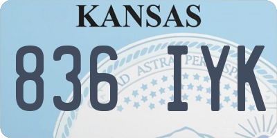 KS license plate 836IYK