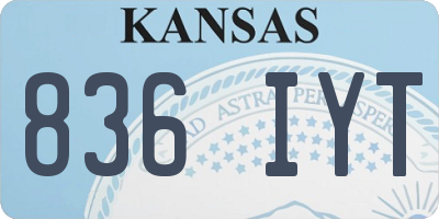 KS license plate 836IYT