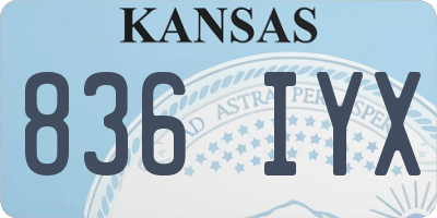 KS license plate 836IYX