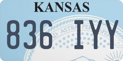 KS license plate 836IYY