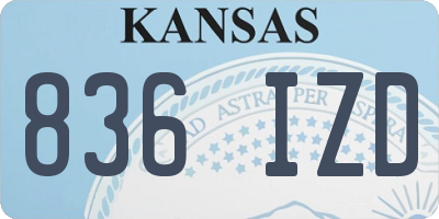 KS license plate 836IZD
