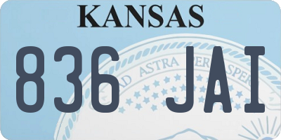 KS license plate 836JAI