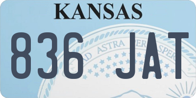 KS license plate 836JAT