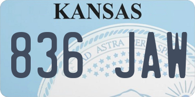 KS license plate 836JAW