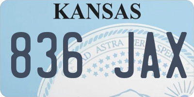 KS license plate 836JAX