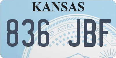 KS license plate 836JBF