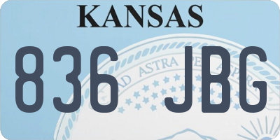 KS license plate 836JBG