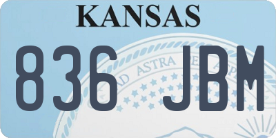 KS license plate 836JBM