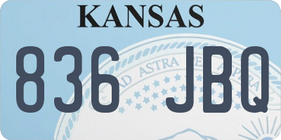 KS license plate 836JBQ