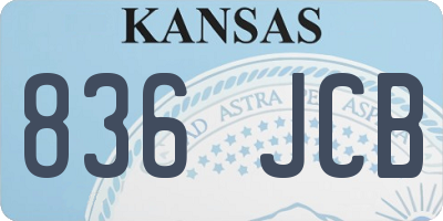 KS license plate 836JCB