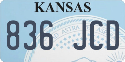 KS license plate 836JCD