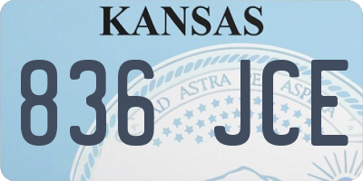 KS license plate 836JCE