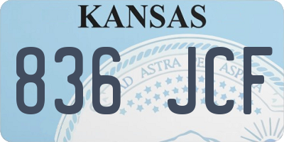 KS license plate 836JCF