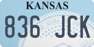 KS license plate 836JCK
