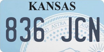 KS license plate 836JCN