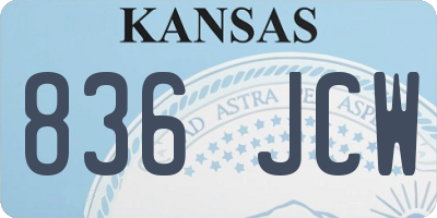 KS license plate 836JCW
