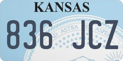 KS license plate 836JCZ