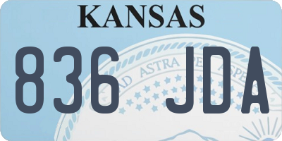 KS license plate 836JDA