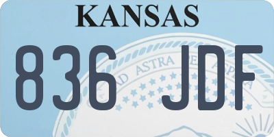 KS license plate 836JDF