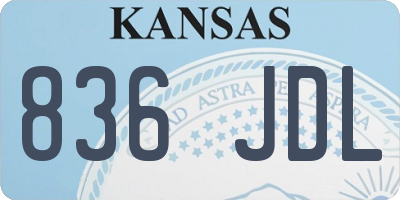 KS license plate 836JDL