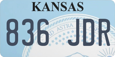 KS license plate 836JDR