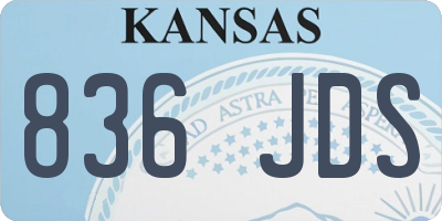 KS license plate 836JDS