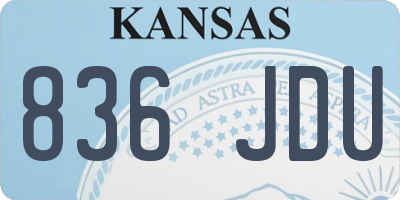 KS license plate 836JDU