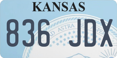 KS license plate 836JDX