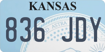 KS license plate 836JDY