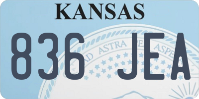 KS license plate 836JEA