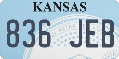 KS license plate 836JEB