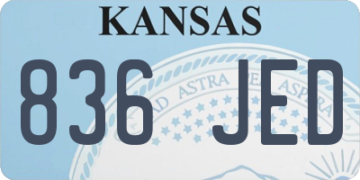 KS license plate 836JED